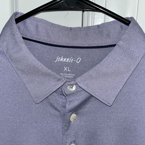 Light Purple Johnnie O Performance Casual Poly/Spandex Golf Polo Shirt XL - Picture 2 of 4